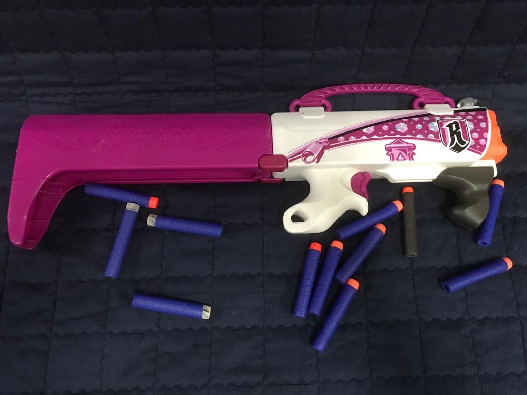 NERF REBELLE 2013 Purple Secrets & Spies Secret Shot Blaster Folding Carry  Gun £20.00 - PicClick UK