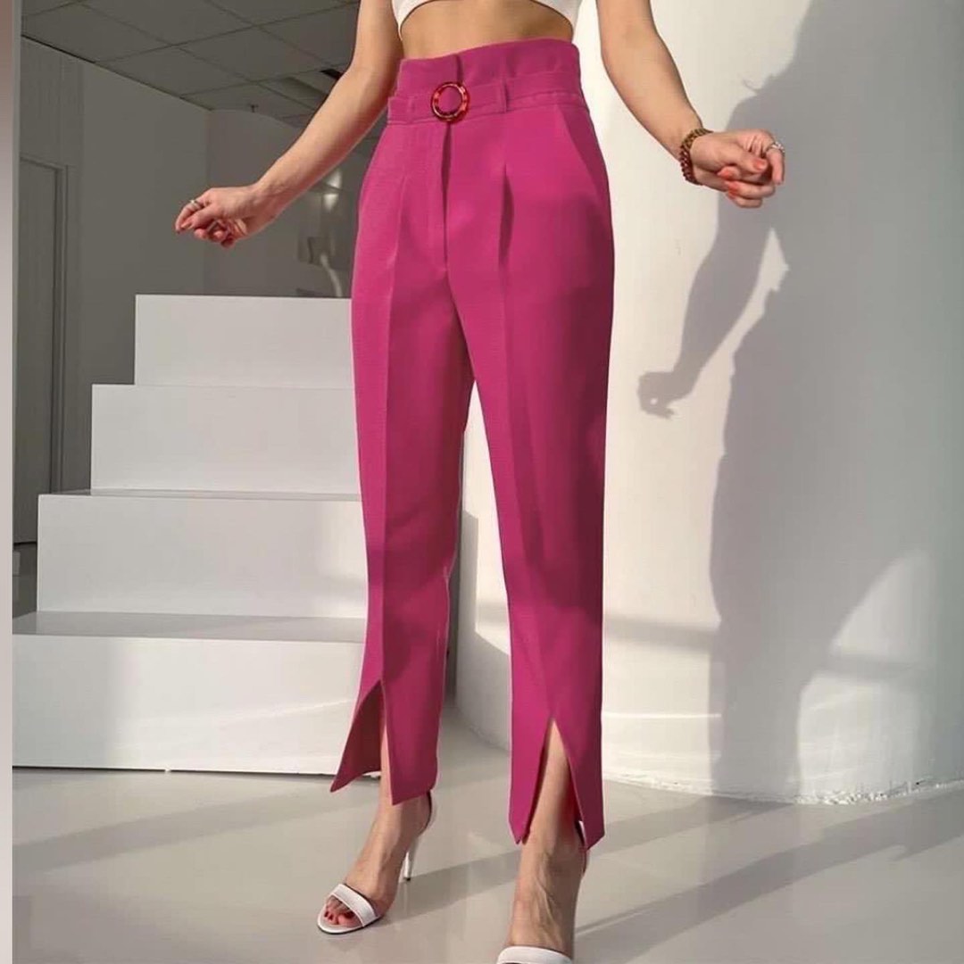 New Fuschia pants hi waist with slit waist 28-30 P1,500, Women's ...