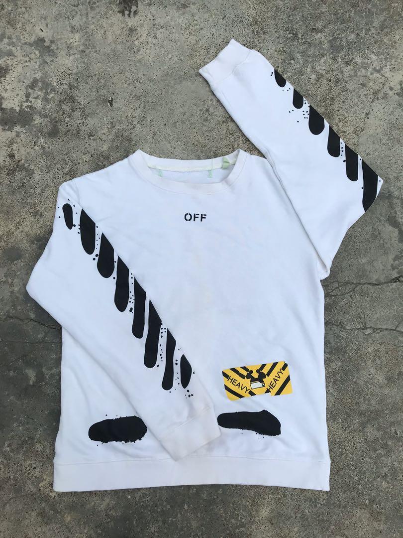 Off white mirror crewneck deals