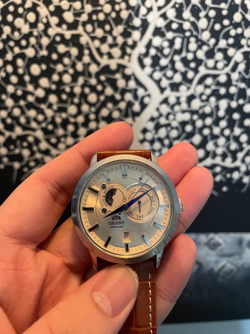 Orient automatic sun & top moon set0p003w0 mens watch