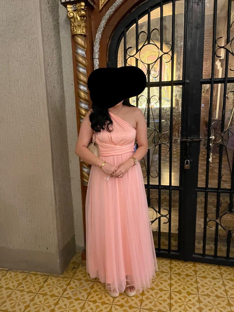 Peach top infinity dress