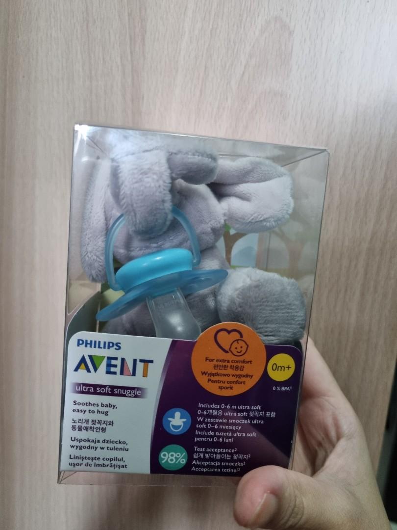 Philips avent pacifier with elephant snuggle, Babies & Kids, Nursing