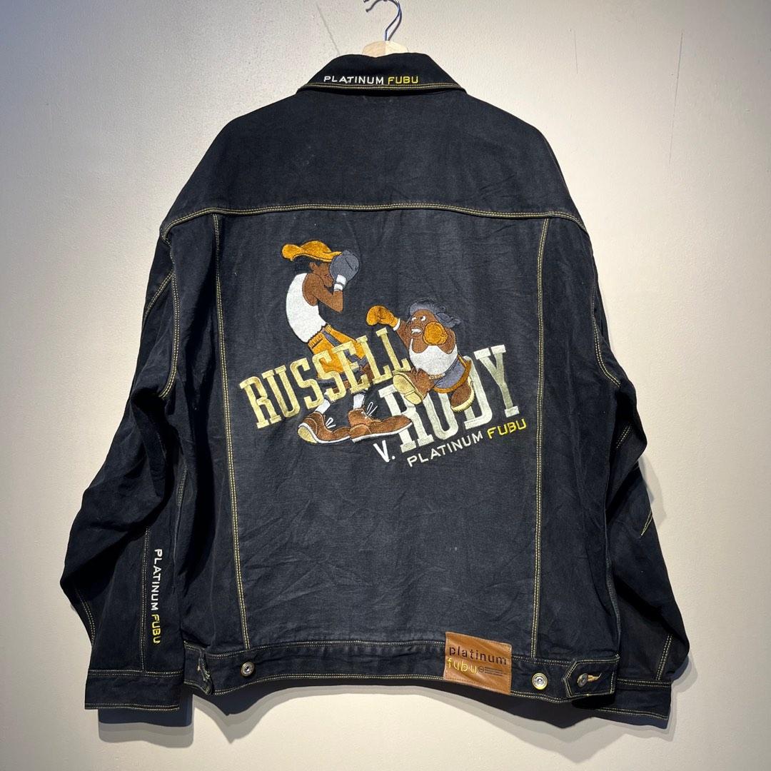 Platinum Fubu Denim Jacket Men s Fashion Coats Jackets and