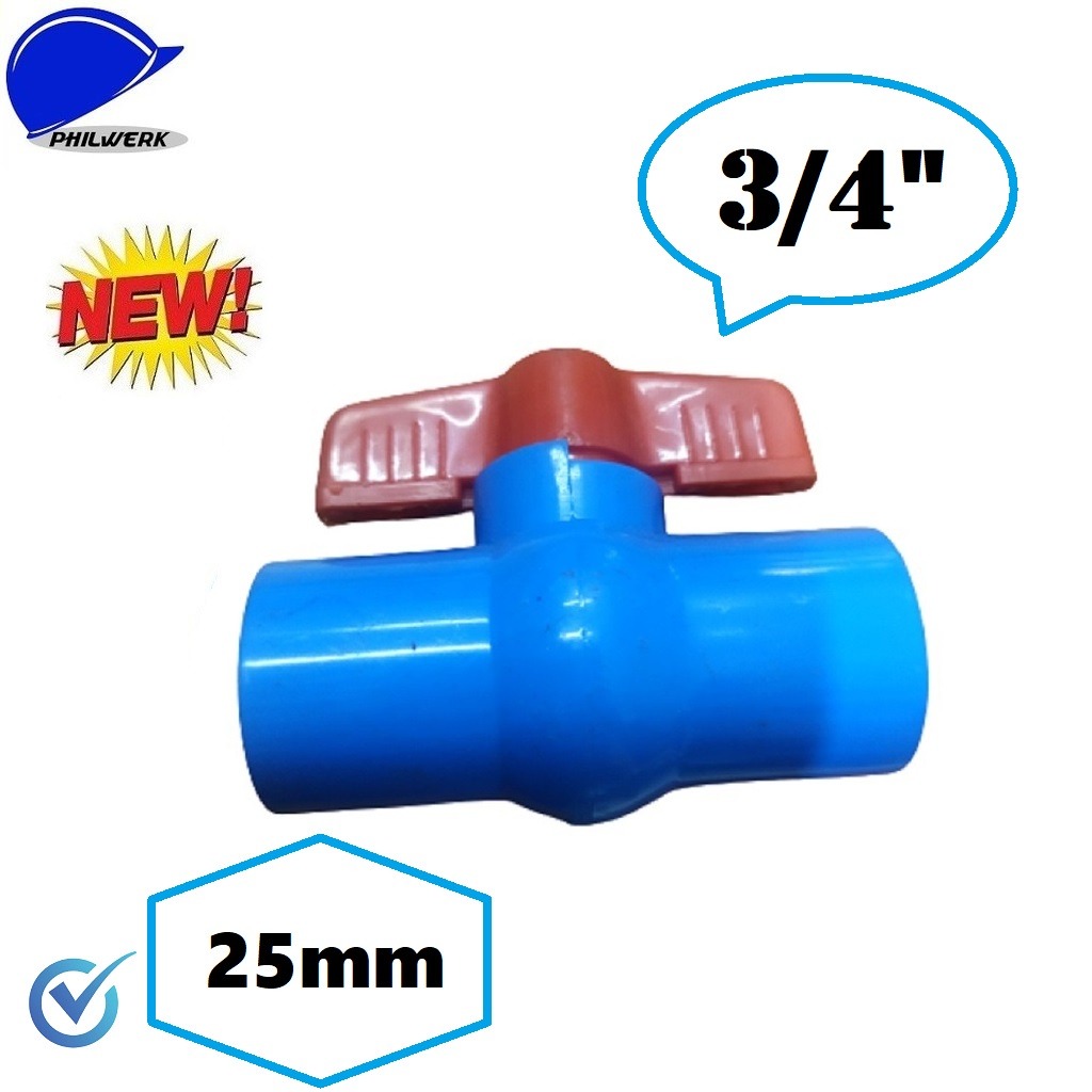 PVC Ball Valve 3/4" 25mm Plain, Commercial & Industrial, Construction