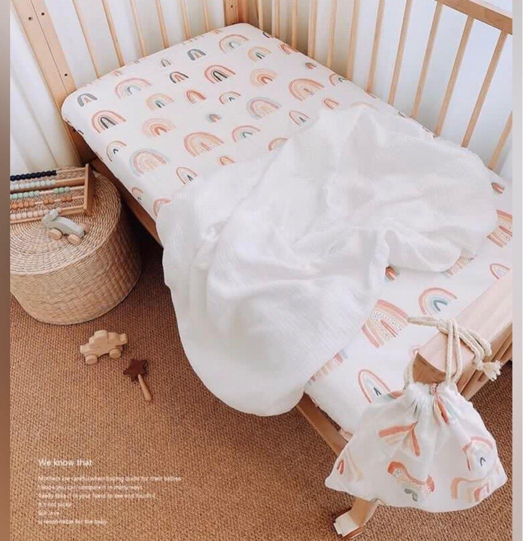 Rainbow baby cot fitted sheets, Babies & Kids, Baby Nursery & Kids