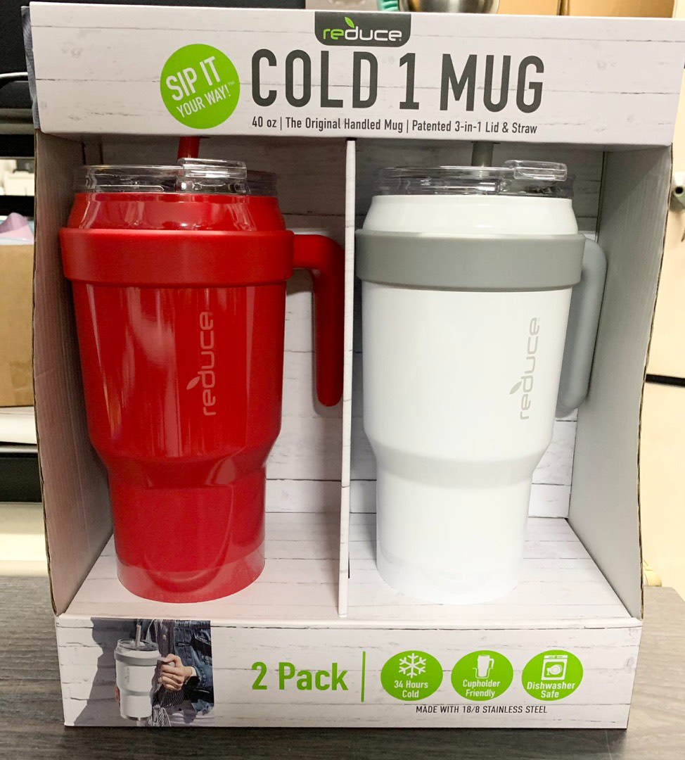 Reduce Cold1 24oz Tumbler with Straw, 2-pack