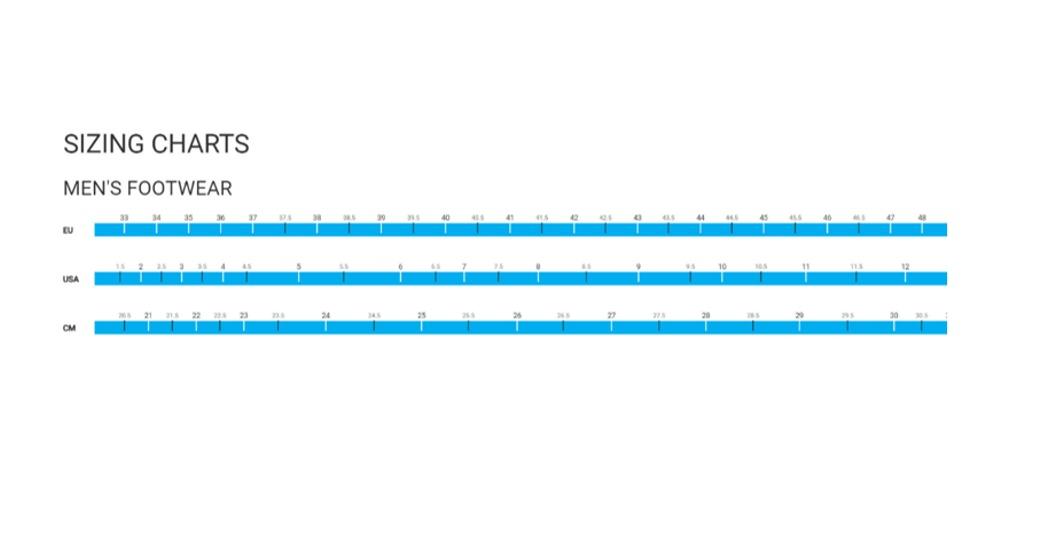 Shimano shoe chart hotsell