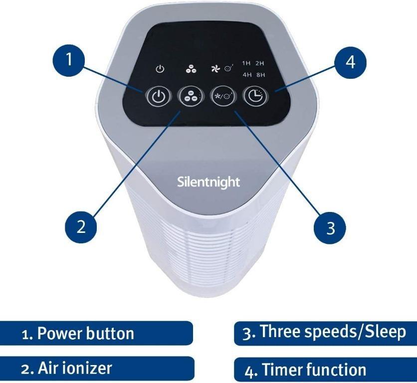 Silentnight 38060 Hepa Air Purifier with Replaceable Triple Filter