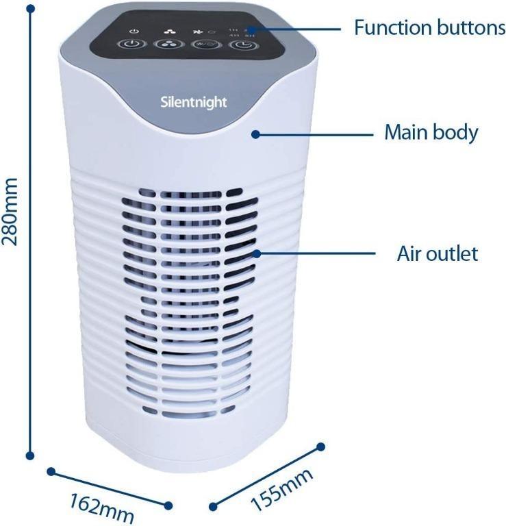 Silentnight 38060 Hepa Air Purifier with Replaceable Triple Filter