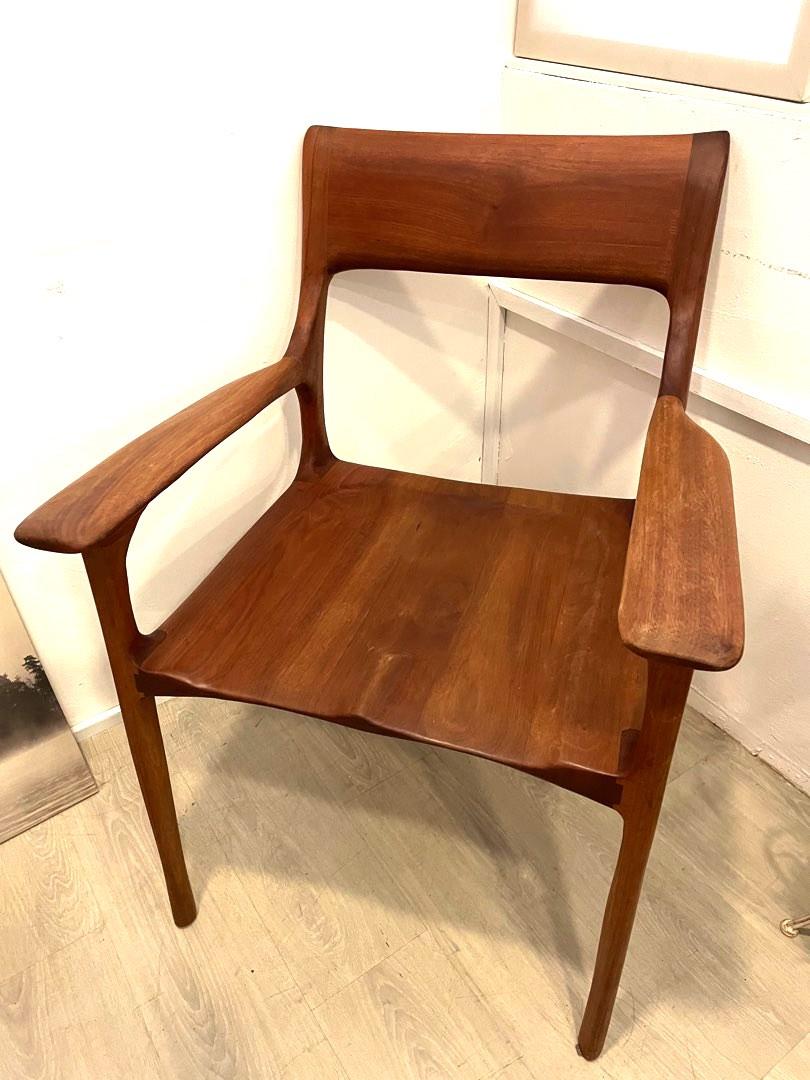 Solid wood Accent chair, Furniture & Home Living, Furniture, Chairs on Carousell