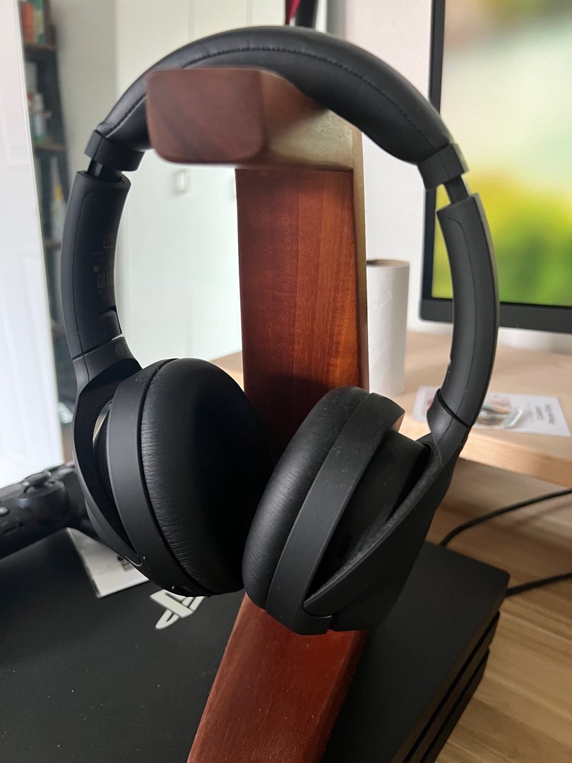 Sony WH - 1000 XM4 with mahogany headset stand, Audio, Headphones ...