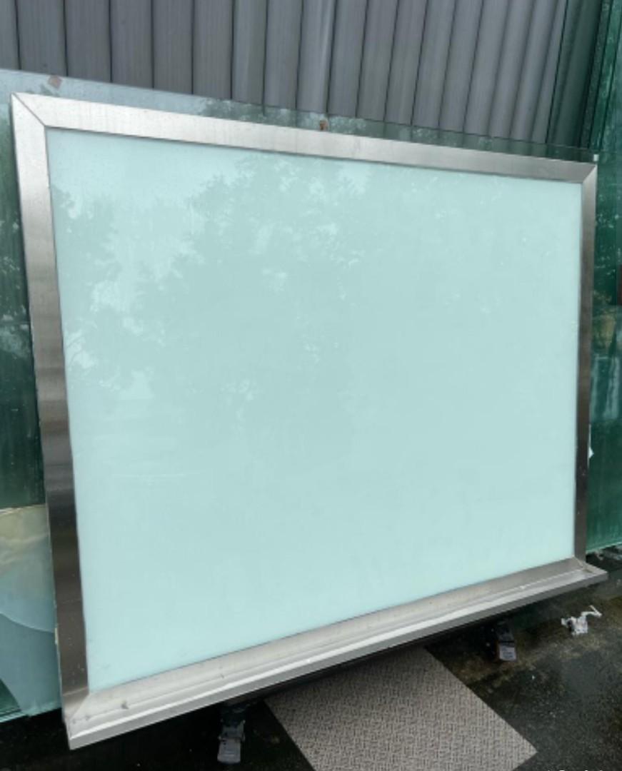Stainless steel frame Glass manegtic whiteboard, Furniture & Home