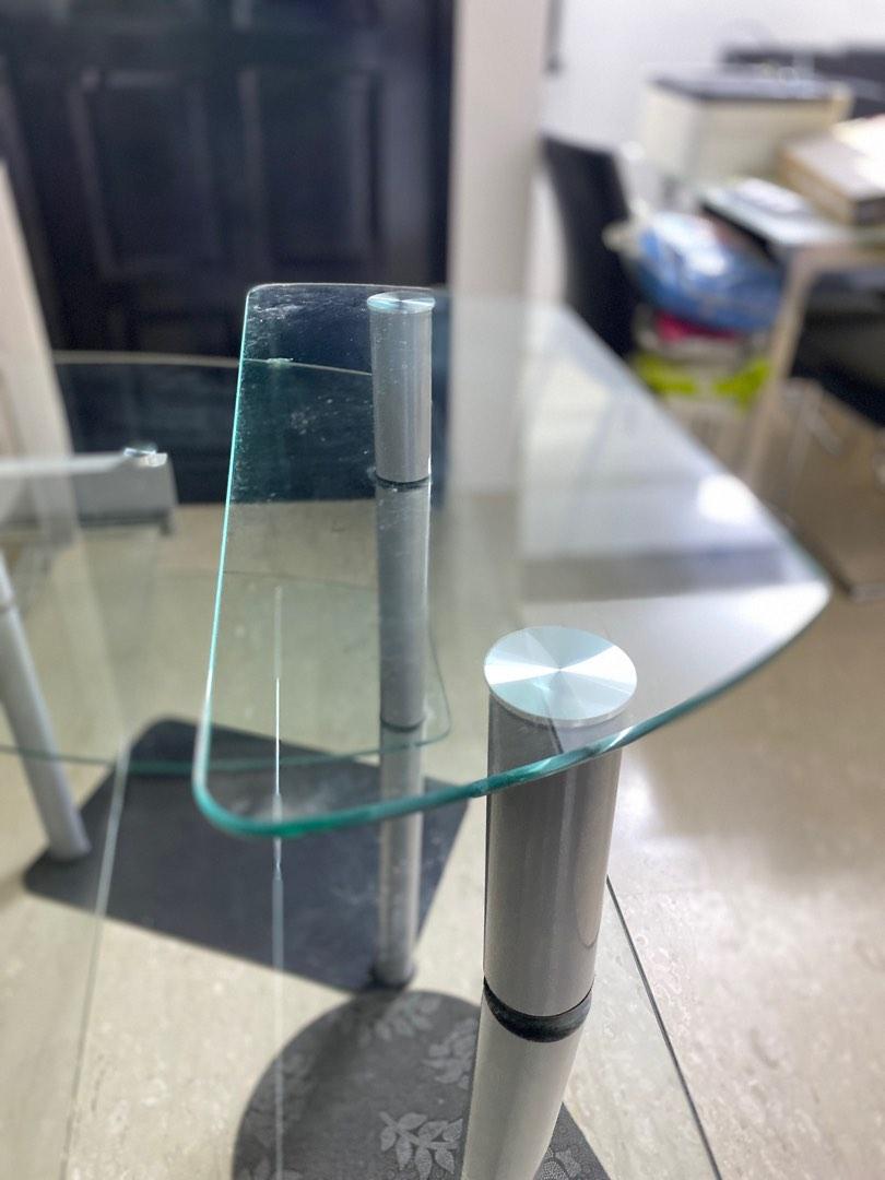 Study computer table (Category: Tables & Sets) located in Singapore. Submitted by is__me (Listing ID 1181071281, Image 3). Description: Tempered glass computer study table With 2 side and pull out keyboard table 120x66x92cm LxBXH.