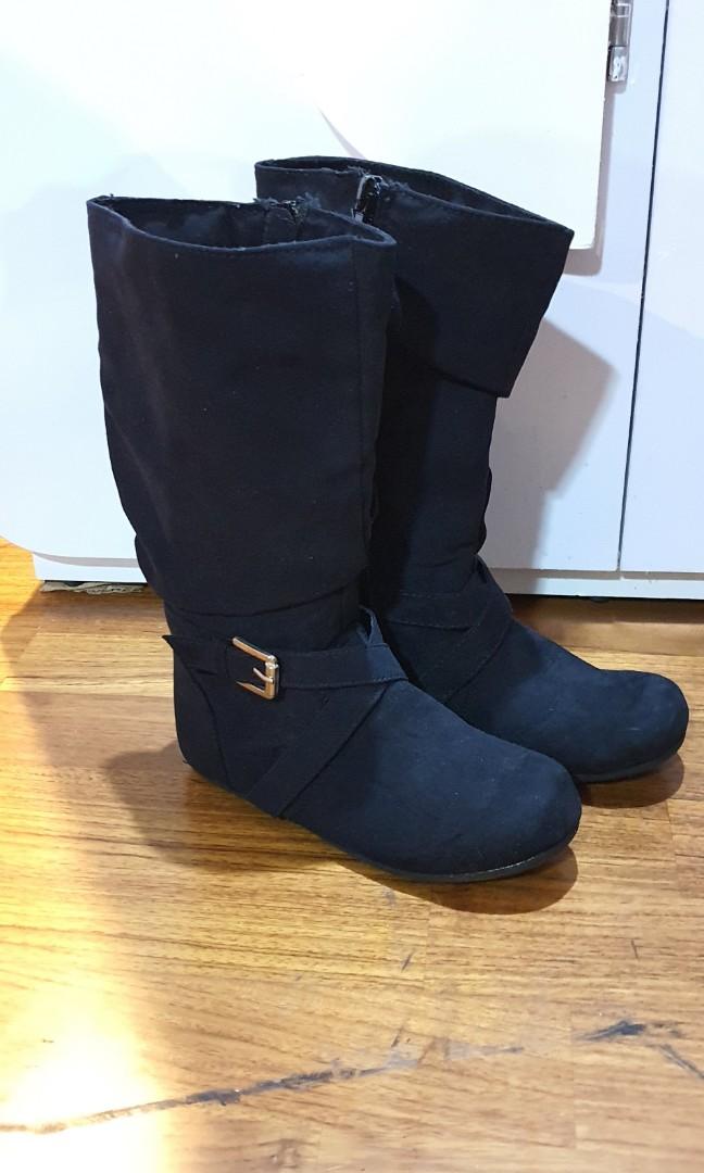 Suede black winter boots, Bayi \u0026 Anak 