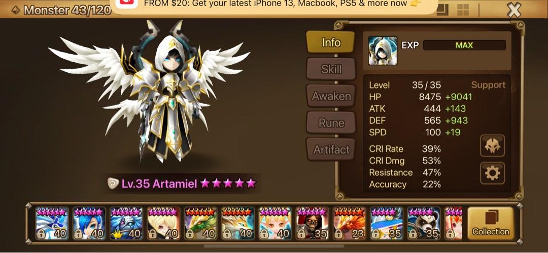 Summoners War: Sky Arena Version Asia - Compte Avec Varis Rare, Neuf
