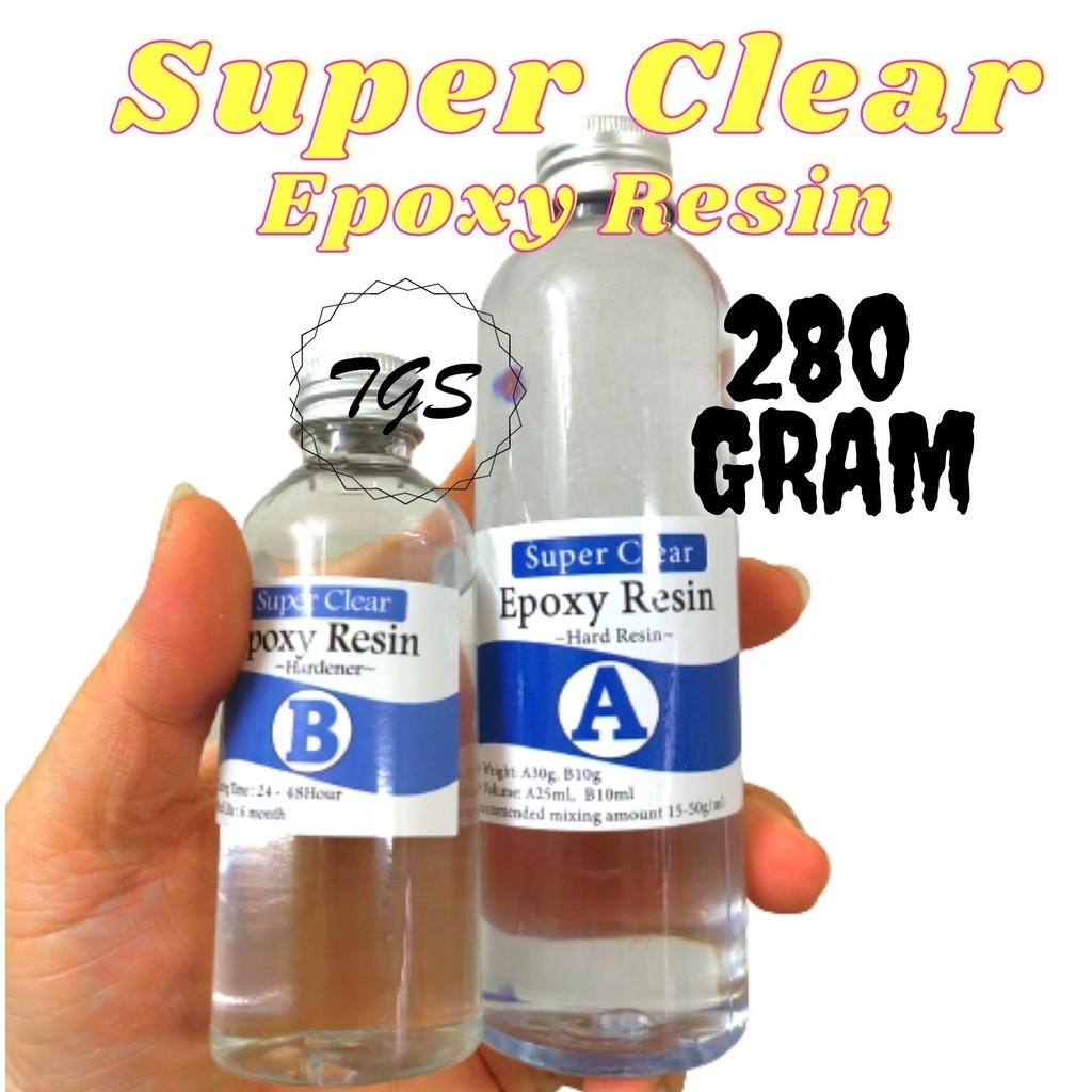 Super Clear Epoxy Resin (280g) x1set ready stock, Hobbies & Toys,  Stationery & Craft, Craft Supplies & Tools on Carousell