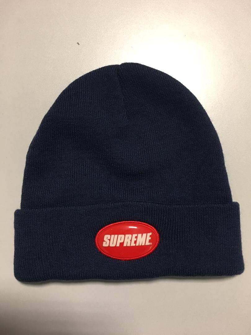 Supreme rubber patch sales beanie