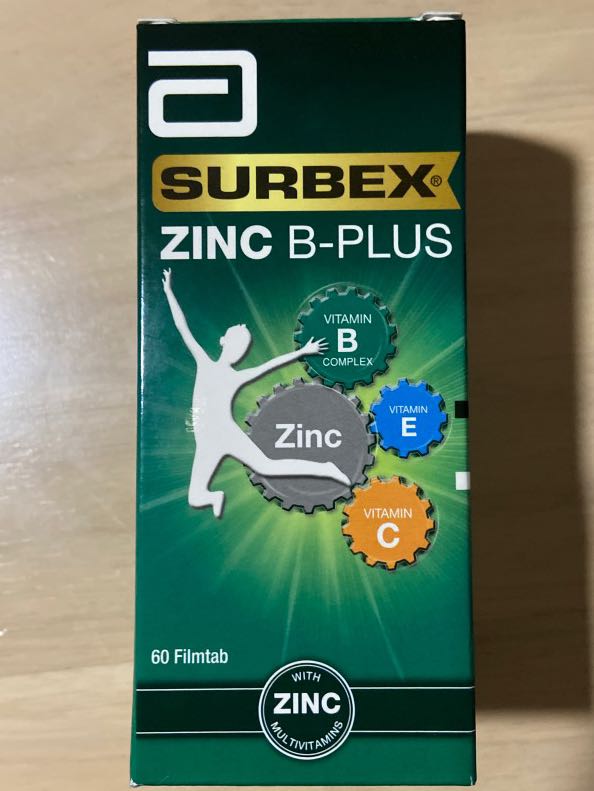 Surbex Zinc Bplus Abbott, Health & Nutrition, Health Supplements