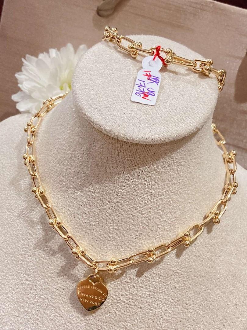 Tiffany gold necklace hotsell