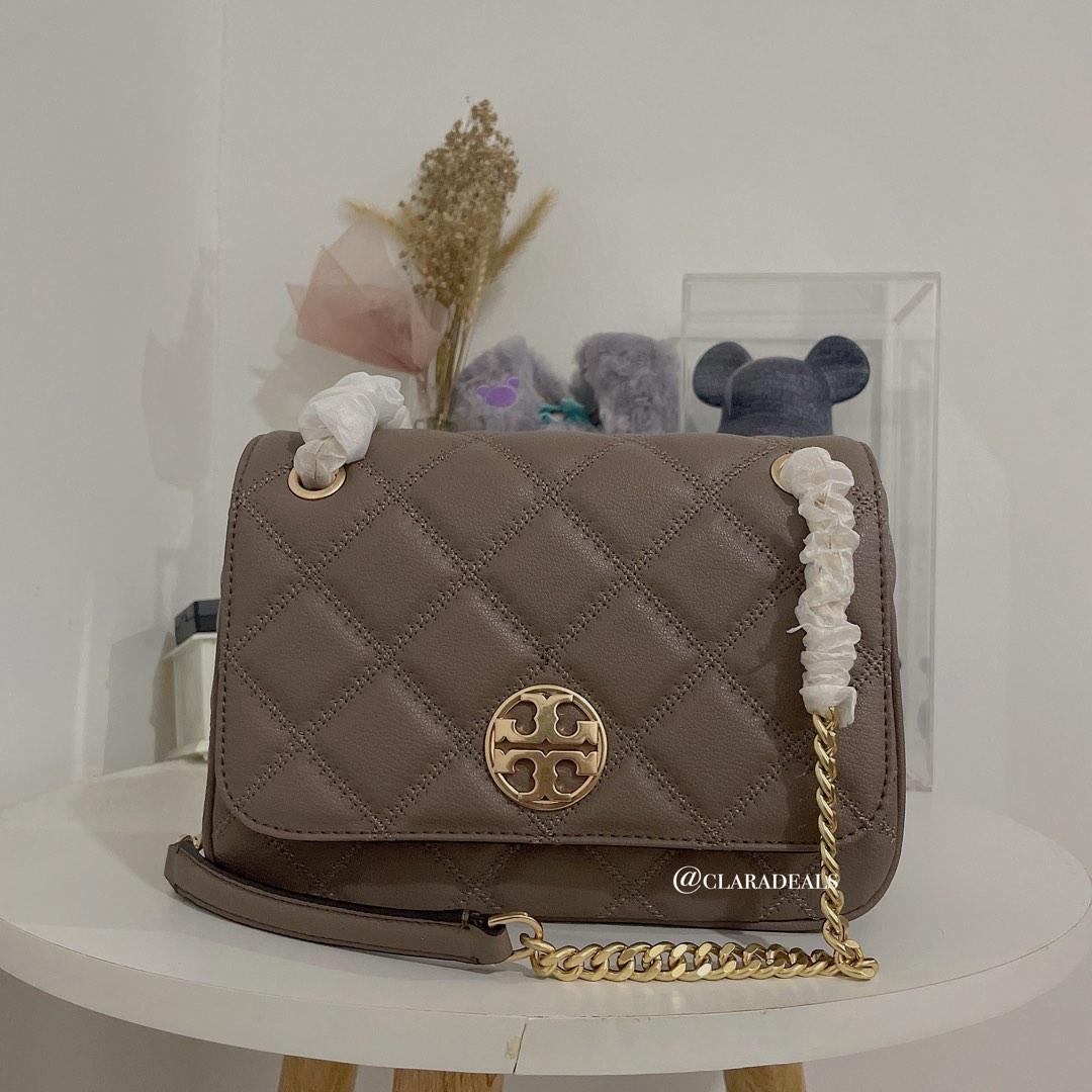 Tory Burch Willa Shoulder Bag Taupe Women s Fashion Bags Wallets Cross body Bags on Carousell
