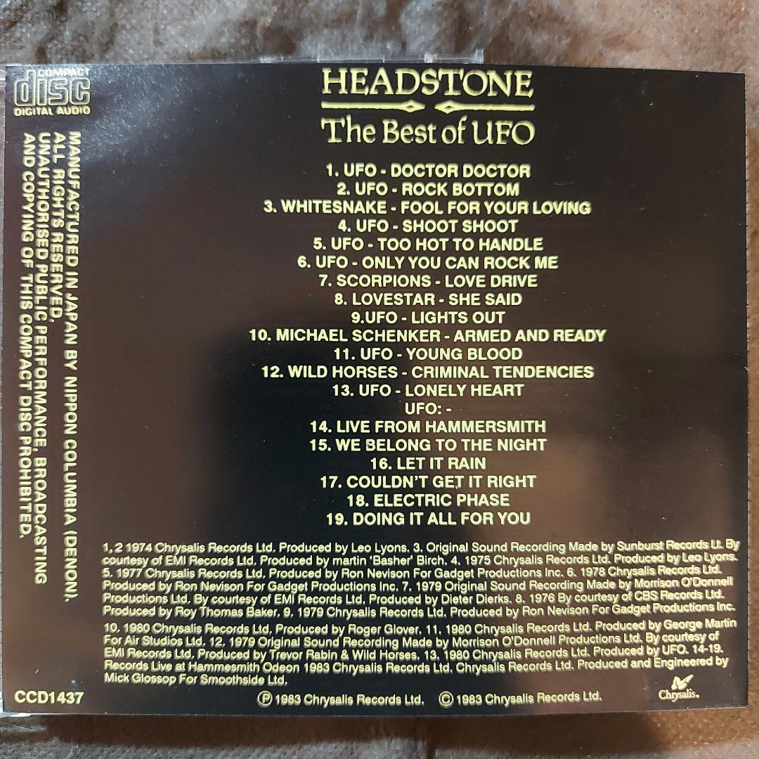 UFO (60年代hard Rock) - HEADSTONE．tHe BEST 精選CD (83年日本天龍濛
