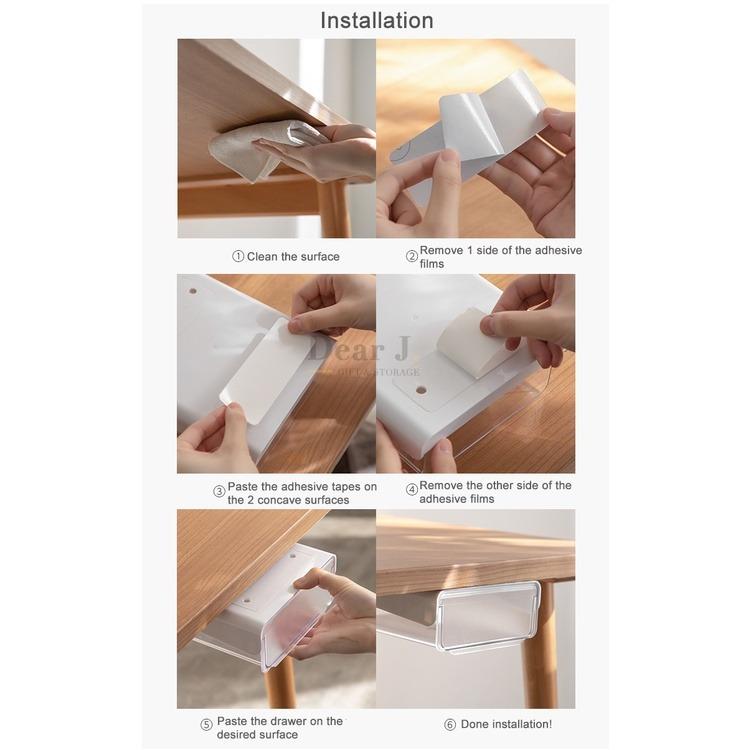 Under Desk Drawer / Shelf Sliding Drawer/ Storage Drawer / Self