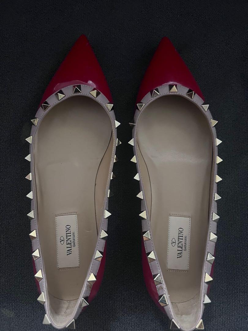 White best sale valentino flats