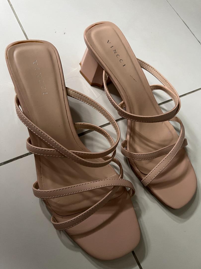 Vincci Party Shoes Heels Pastel pink strappy heels