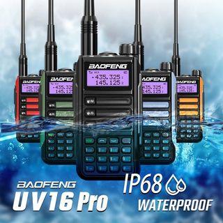 BaoFeng UV-16 Pro High powered 10W Professional Grade  Dual Band VHF UHF  2 Way Radio Walkie Talkie with USB Type C direct charging. Not Bao Feng Uv5r or S9