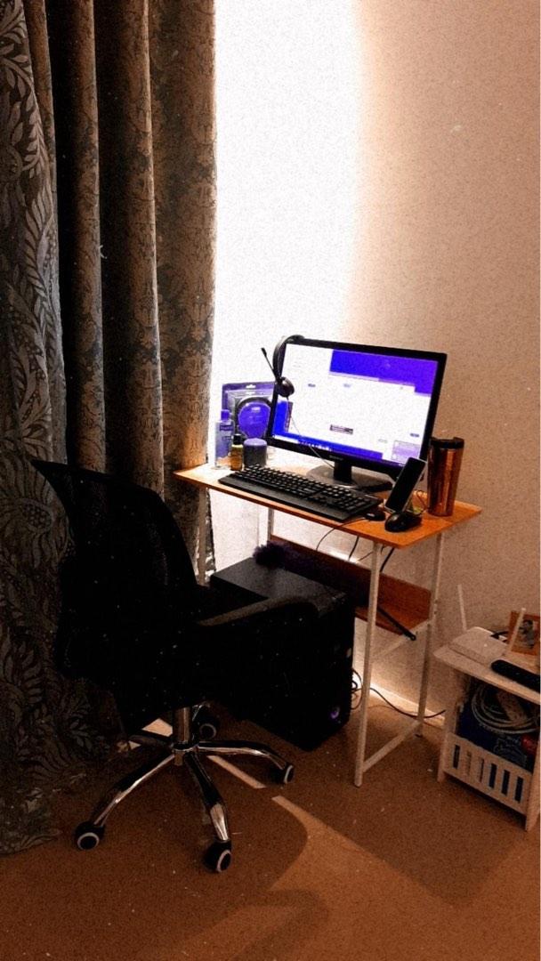 WFH table and office chair, Furniture & Home Living, Office Furniture