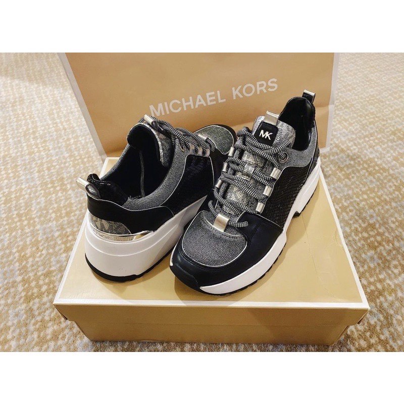 Michael kors black and silver sneakers on sale