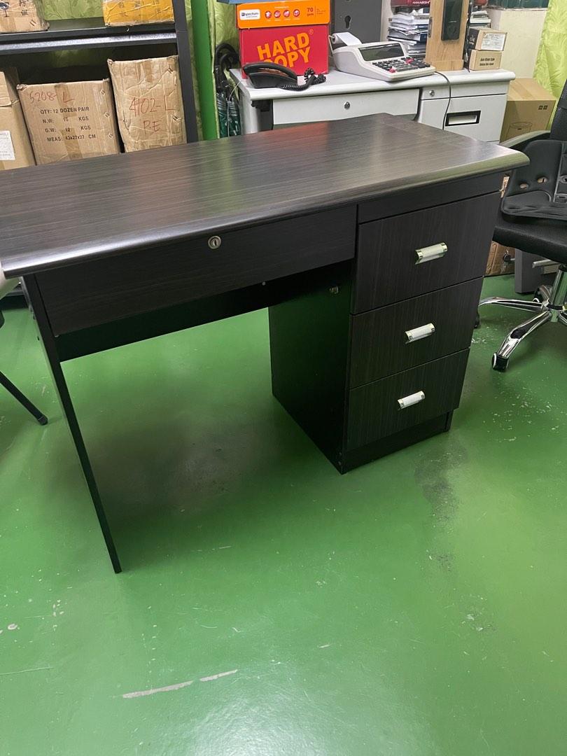 Wooden table with drawers, Furniture & Home Living, Office Furniture