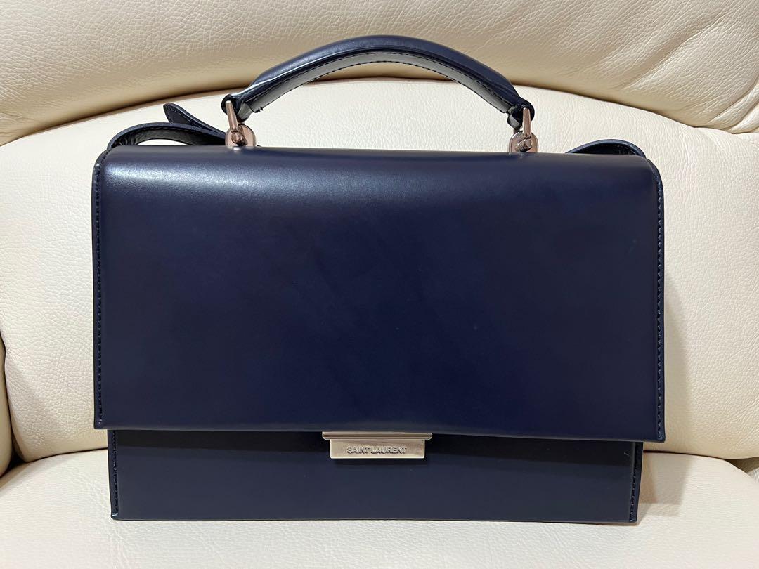 YSL Saint Laurent Medium Babylone Navy Shoulder Bag Carousell