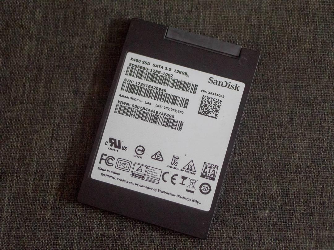 128GB SanDisk X400 SSD SATA 2.5 7mm