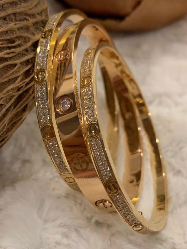 18K Authentic Screw Bracelet with Diamond Women s Fashion