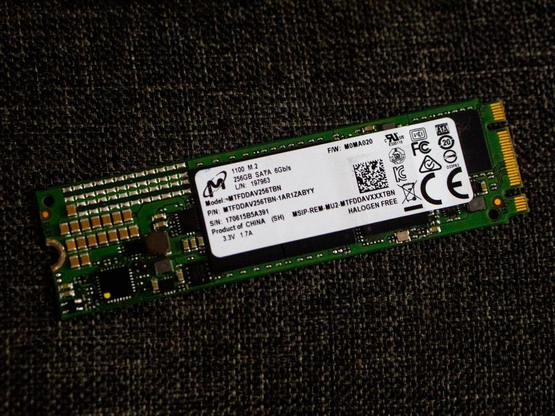 256GB Micron 1100 M.2 2280 SATA SSD NGFF OEM Computers Tech