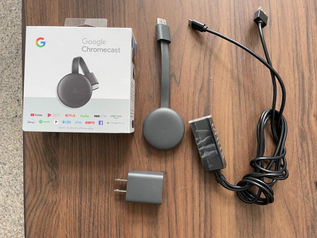 3rd Gen Google Chromecast, US Edition, With Wired Adapter, TV & Home