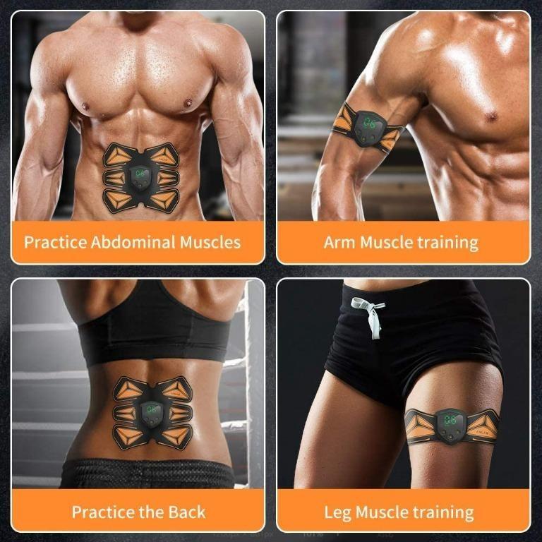 6 Modes&15 Levels Abs EMS Muscle Stimulator,ANLAN Abs Trainer Muscle Stimulator 