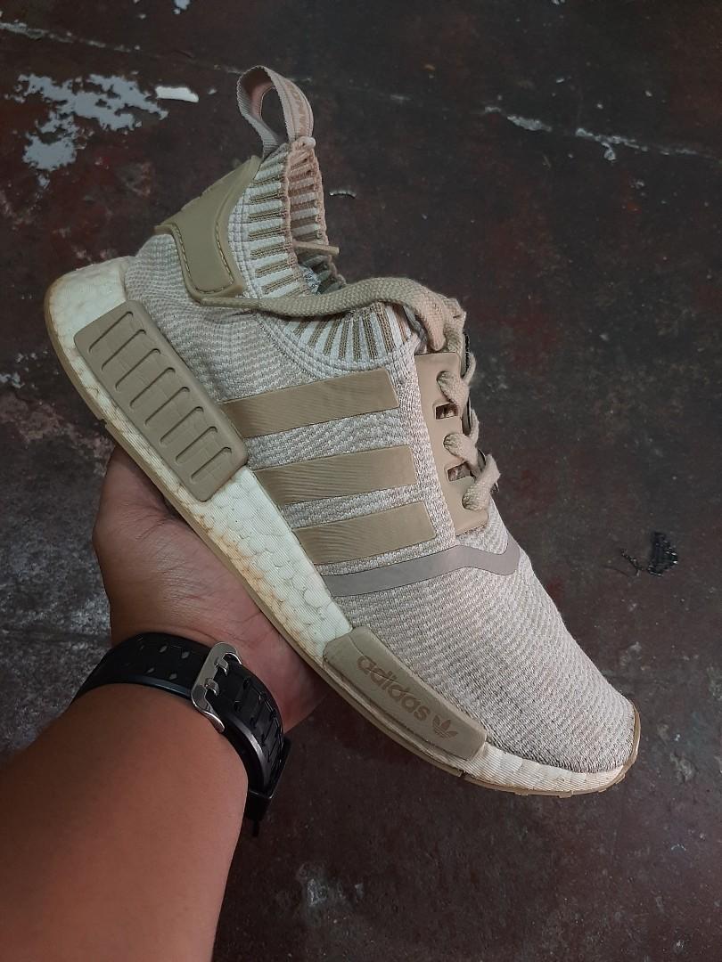 Adidas NMD R1 PK Linen Khaki 9.5 US M Men s Fashion Footwear