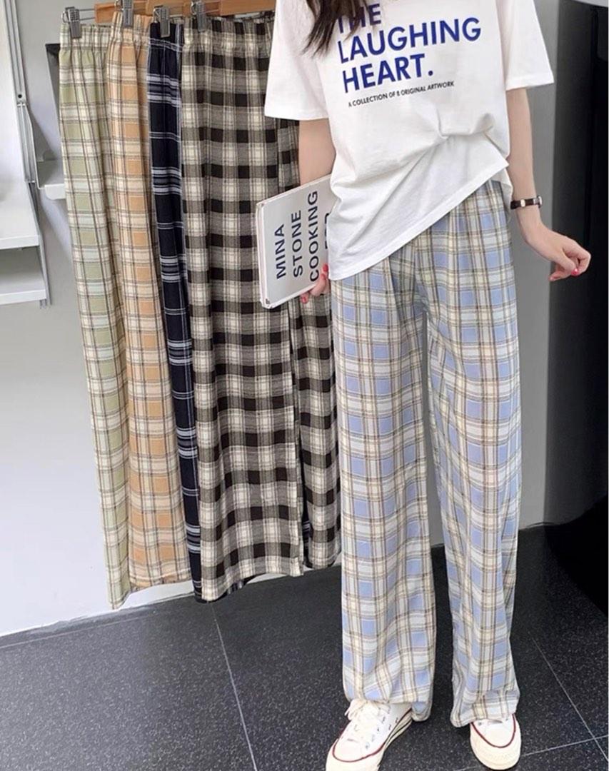 Checkered pants aesthetic clearance