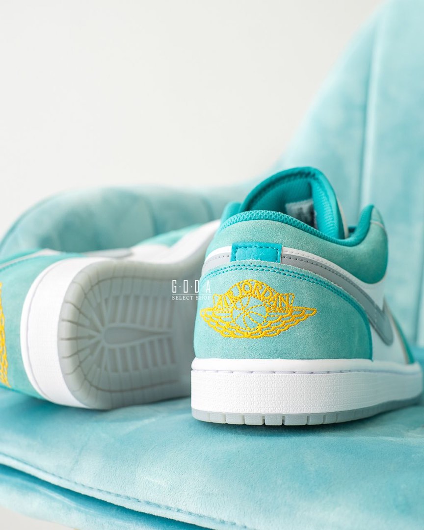 air jordan 1 low white new emerald