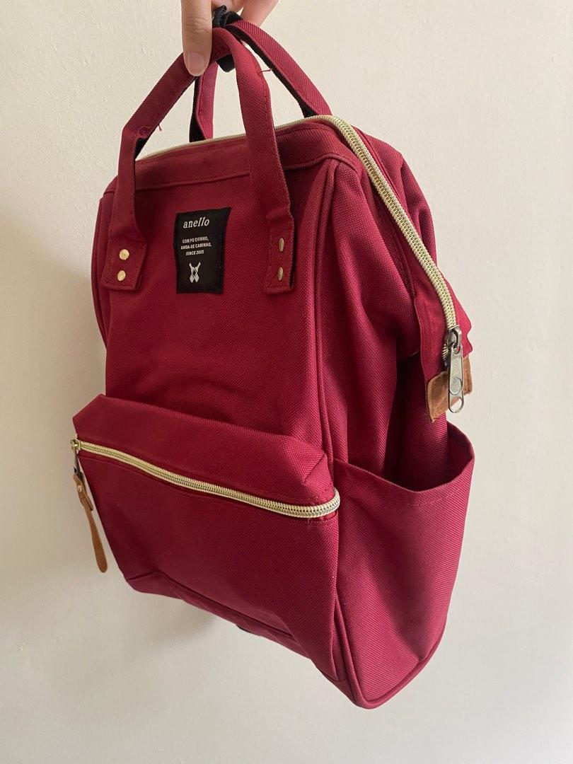 Anello Backpack in Maroon, Women's Fashion, Bags & Wallets, Backpacks