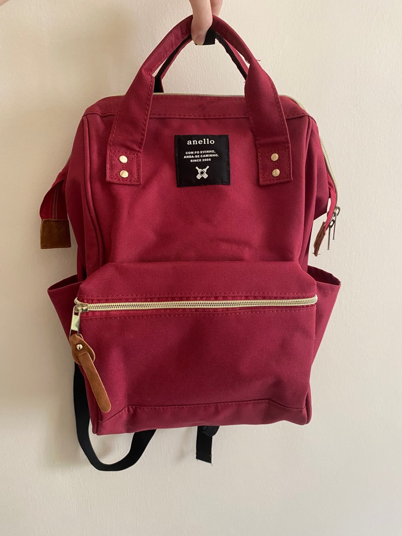Anello Backpack in Maroon, Women's Fashion, Bags & Wallets, Backpacks