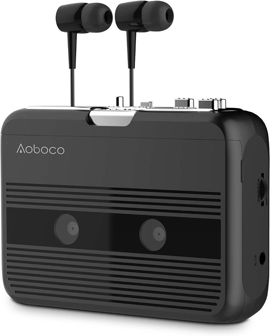 [B1006] AOBOCO Bluetooth Cassette Player with Headphone, Tape Player