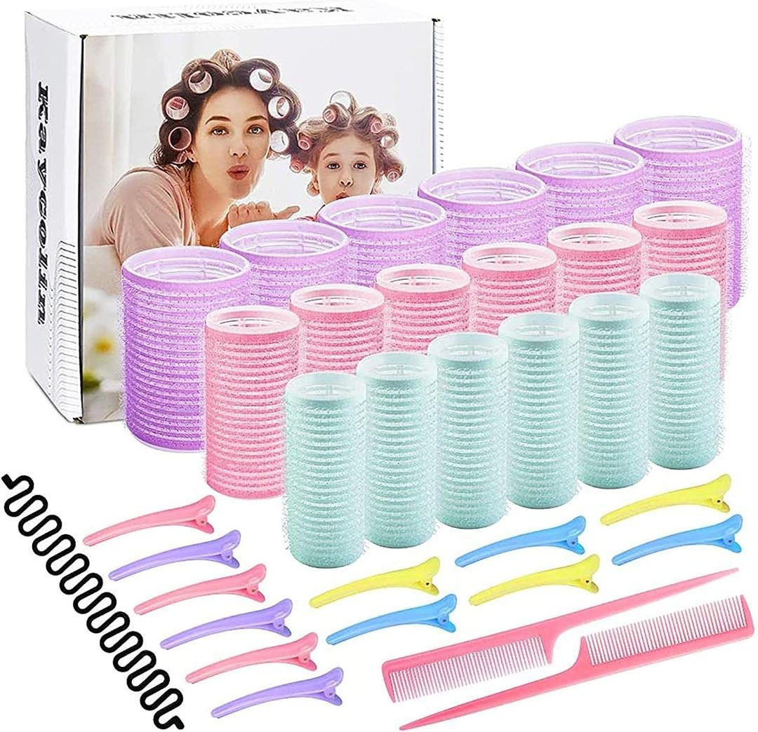 [B1011] Hair Rollers Set, 12 Hair Rollers for Long Hair, , 30mm, 44mm