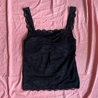 black lace tank top