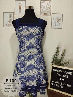 Blue Layered Sleeveless Dress