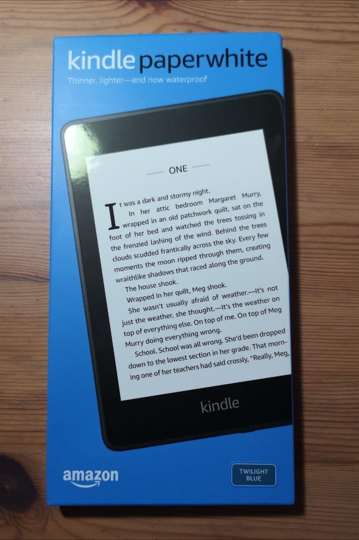 BN & Sealed 8GB Kindle Paperwhite 4 (2018, 10th Gen) in Twilight Blue (US  version), Mobile Phones & Gadgets, E-Readers on Carousell