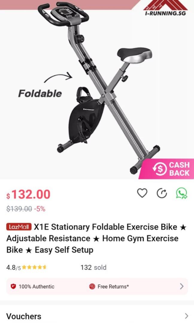 Crane foldable sales exercise bike