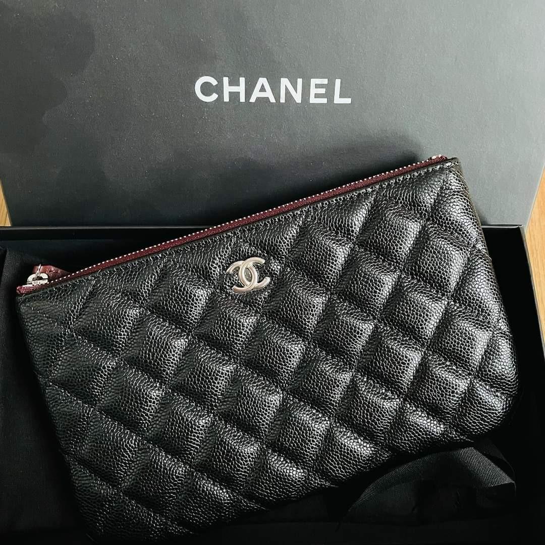 Authentic Chanel Orange Red Lambskin Wallet, Luxury, Bags & Wallets on  Carousell